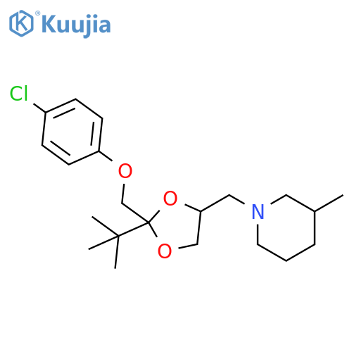 Piperidine,1-[[2-[(4-chlorophenoxy)methyl]-2-(1,1-dimethylethyl)-1,3-dioxolan-4-yl]methyl]-3-methyl- structure