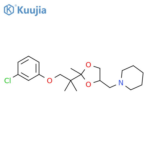 Piperidine, 1-[[2-[2-(3-chlorophenoxy)-1,1-dimethylethyl]-2-methyl-1,3-dioxolan-4-yl]methyl]- structure