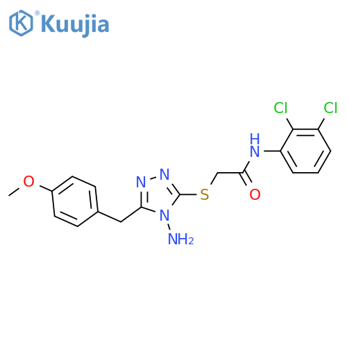 2-[[4-amino-5-[(4-methoxyphenyl)methyl]-1,2,4-triazol-3-yl]sulfanyl]-N-(2,3-dichlorophenyl)acetamide structure
