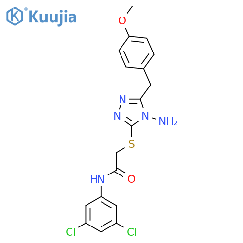 2-{[4-amino-5-(4-methoxybenzyl)-4H-1,2,4-triazol-3-yl]sulfanyl}-N-(3,5-dichlorophenyl)acetamide structure