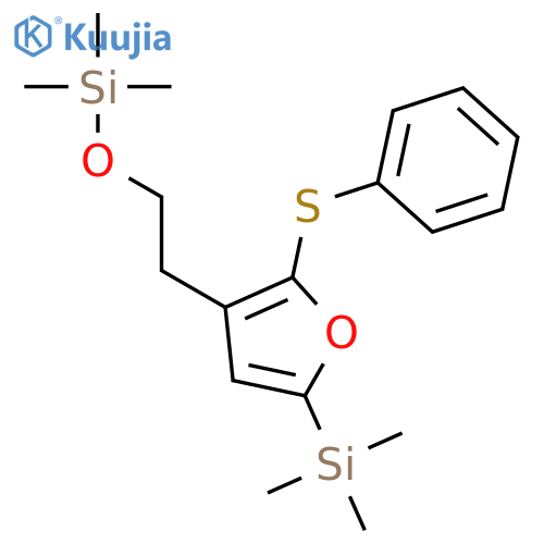 Silane, trimethyl[2-[2-(phenylthio)-5-(trimethylsilyl)-3-furanyl]ethoxy]- structure