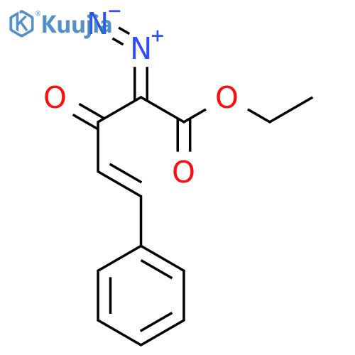 4-Pentenoic acid, 2-diazo-3-oxo-5-phenyl-, ethyl ester, (E)- structure