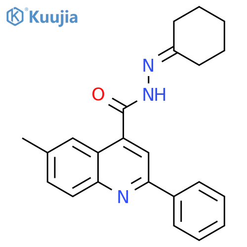 4-Quinolinecarboxylic acid, 6-methyl-2-phenyl-,cyclohexylidenehydrazide structure