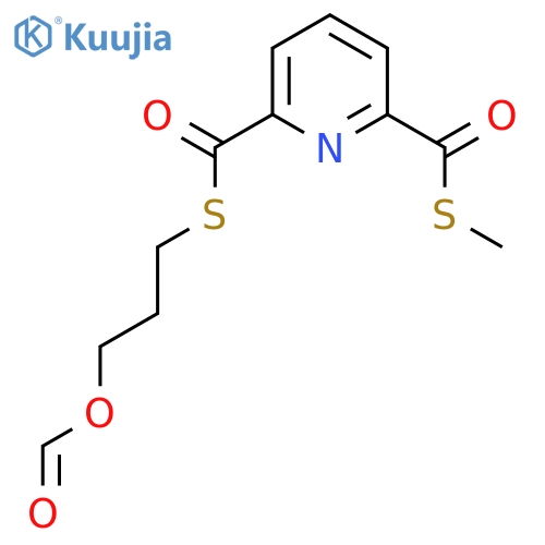 2,6-Pyridinedicarbothioic acid, S-[3-(formyloxy)propyl] S-methyl ester structure