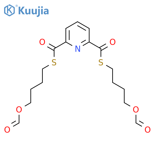 2,6-Pyridinedicarbothioic acid, S,S-bis[4-(formyloxy)butyl] ester structure