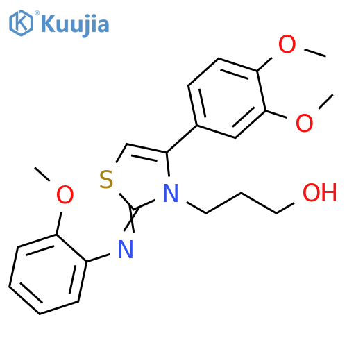 3-(2Z)-4-(3,4-dimethoxyphenyl)-2-(2-methoxyphenyl)imino-2,3-dihydro-1,3-thiazol-3-ylpropan-1-ol structure