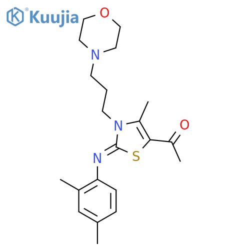 1-(2Z)-2-(2,4-dimethylphenyl)imino-4-methyl-3-3-(morpholin-4-yl)propyl-2,3-dihydro-1,3-thiazol-5-ylethan-1-one structure