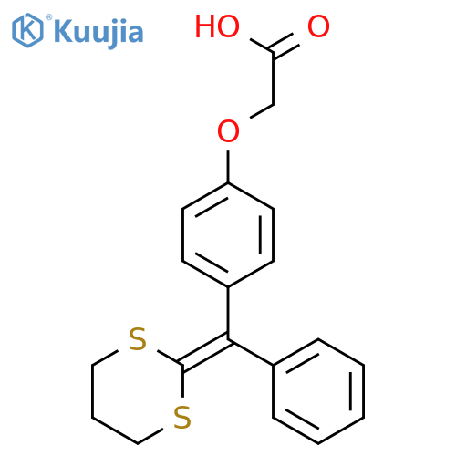 Acetic acid, [4-(1,3-dithian-2-ylidenephenylmethyl)phenoxy]- structure