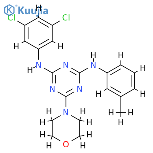 N2-(3,5-dichlorophenyl)-N4-(3-methylphenyl)-6-(morpholin-4-yl)-1,3,5-triazine-2,4-diamine structure