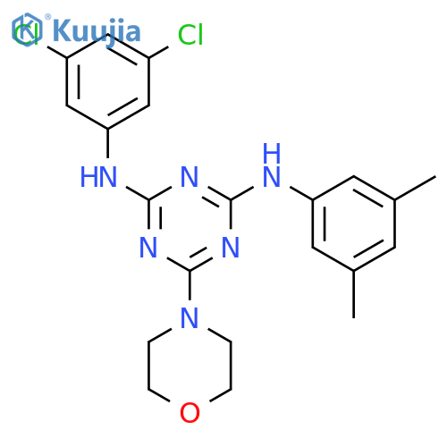 N2-(3,5-dichlorophenyl)-N4-(3,5-dimethylphenyl)-6-(morpholin-4-yl)-1,3,5-triazine-2,4-diamine structure