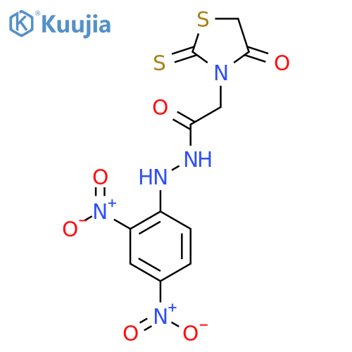 N'-(2,4-dinitrophenyl)-2-(4-oxo-2-sulfanylidene-1,3-thiazolidin-3-yl)acetohydrazide structure