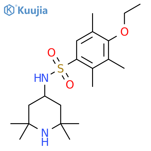 4-ethoxy-2,3,5-trimethyl-N-(2,2,6,6-tetramethylpiperidin-4-yl)benzene-1-sulfonamide structure