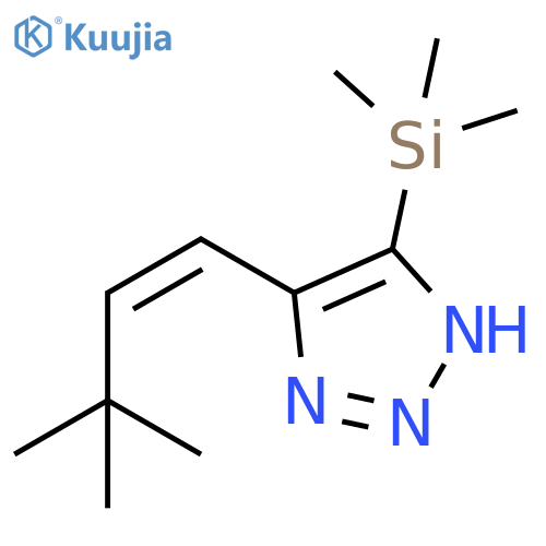 1H-1,2,3-Triazole, 4-(3,3-dimethyl-1-butenyl)-5-(trimethylsilyl)-, (Z)- (9CI) structure