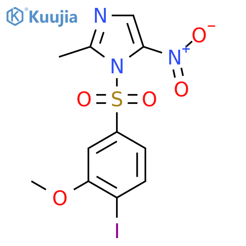 1-(4-iodo-3-methoxybenzenesulfonyl)-2-methyl-5-nitro-1H-imidazole structure