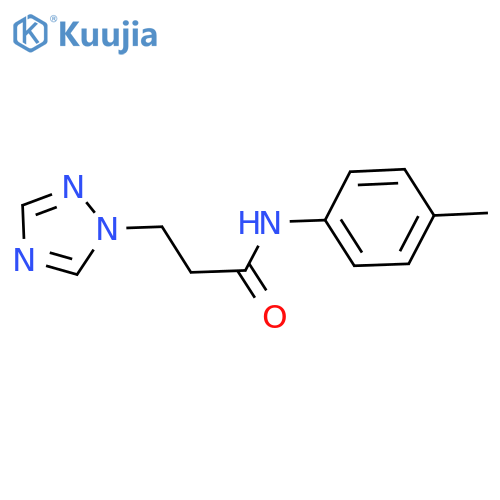 N-(4-methylphenyl)-3-(1H-1,2,4-triazol-1-yl)propanamide structure