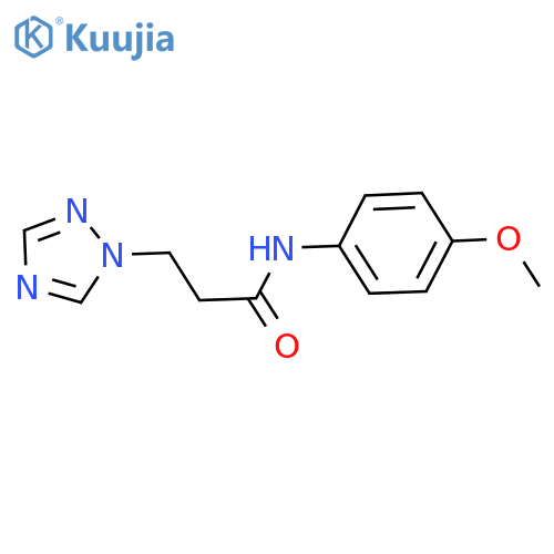 N-(4-methoxyphenyl)-3-(1H-1,2,4-triazol-1-yl)propanamide structure