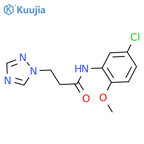 N-(5-chloro-2-methoxyphenyl)-3-(1H-1,2,4-triazol-1-yl)propanamide structure