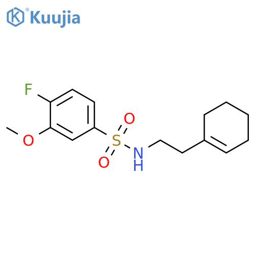 N-2-(cyclohex-1-en-1-yl)ethyl-4-fluoro-3-methoxybenzene-1-sulfonamide structure