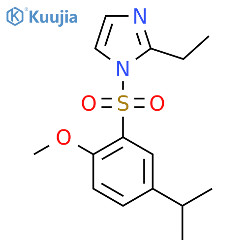 2-ethyl-1-2-methoxy-5-(propan-2-yl)benzenesulfonyl-1H-imidazole structure