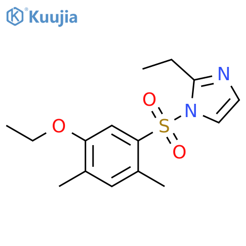 1-(5-ethoxy-2,4-dimethylbenzenesulfonyl)-2-ethyl-1H-imidazole structure