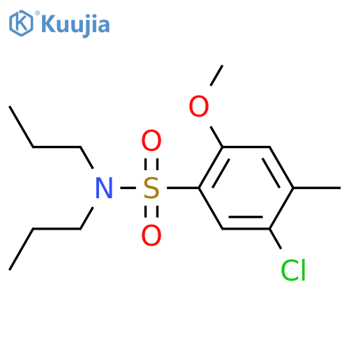 5-chloro-2-methoxy-4-methyl-N,N-dipropylbenzene-1-sulfonamide structure