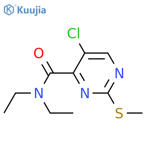 5-chloro-N,N-diethyl-2-(methylsulfanyl)pyrimidine-4-carboxamide structure