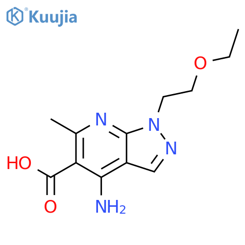 1H-Pyrazolo[3,4-b]pyridine-5-carboxylic acid,4-amino-1-(2-ethoxyethyl)-6-methyl- structure