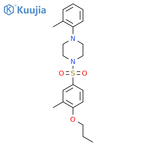 1-(3-methyl-4-propoxybenzenesulfonyl)-4-(2-methylphenyl)piperazine structure