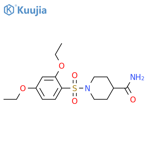 1-(2,4-diethoxybenzenesulfonyl)piperidine-4-carboxamide structure