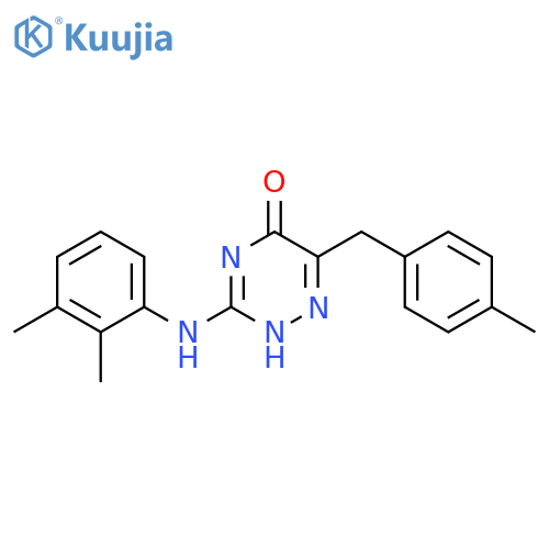3-(2,3-dimethylphenyl)amino-6-(4-methylphenyl)methyl-4,5-dihydro-1,2,4-triazin-5-one structure