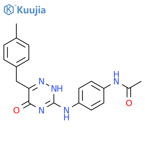 N-4-({6-(4-methylphenyl)methyl-5-oxo-4,5-dihydro-1,2,4-triazin-3-yl}amino)phenylacetamide structure