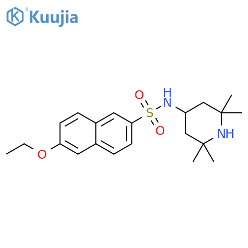 6-ethoxy-N-(2,2,6,6-tetramethylpiperidin-4-yl)naphthalene-2-sulfonamide structure