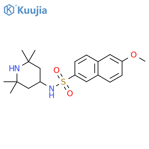 6-methoxy-N-(2,2,6,6-tetramethylpiperidin-4-yl)naphthalene-2-sulfonamide structure