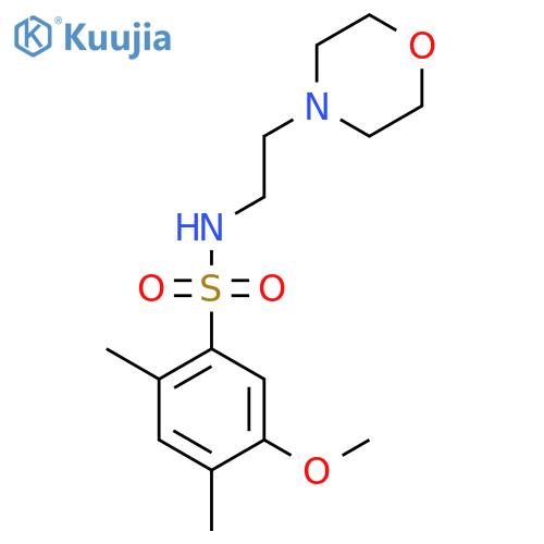 5-methoxy-2,4-dimethyl-N-2-(morpholin-4-yl)ethylbenzene-1-sulfonamide structure