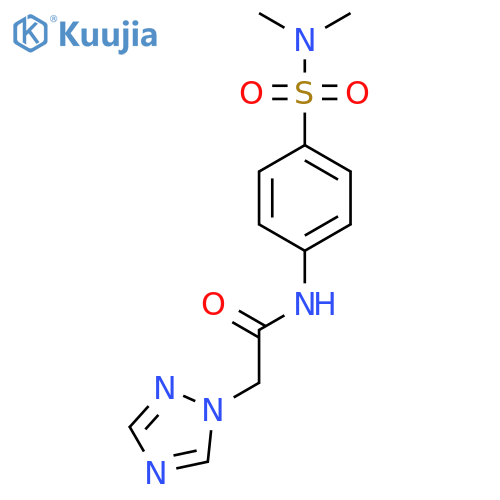 N-4-(dimethylsulfamoyl)phenyl-2-(1H-1,2,4-triazol-1-yl)acetamide structure