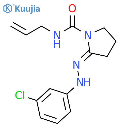 1-Pyrrolidinecarboxamide, 2-[(3-chlorophenyl)hydrazono]-N-2-propenyl- structure