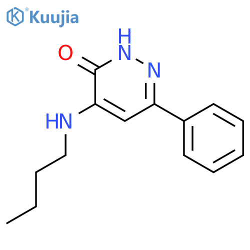 3(2H)-Pyridazinone, 4-(butylamino)-6-phenyl- structure