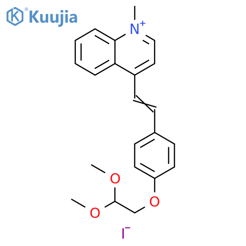 Quinolinium, 4-[2-[4-(2,2-dimethoxyethoxy)phenyl]ethenyl]-1-methyl-, iodide (1:1) structure