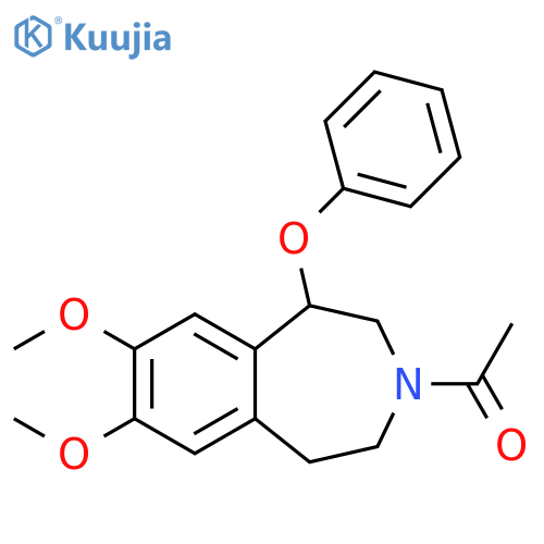 Ethanone, 1-(1,2,4,5-tetrahydro-7,8-dimethoxy-1-phenoxy-3H-3-benzazepin-3-yl)- structure