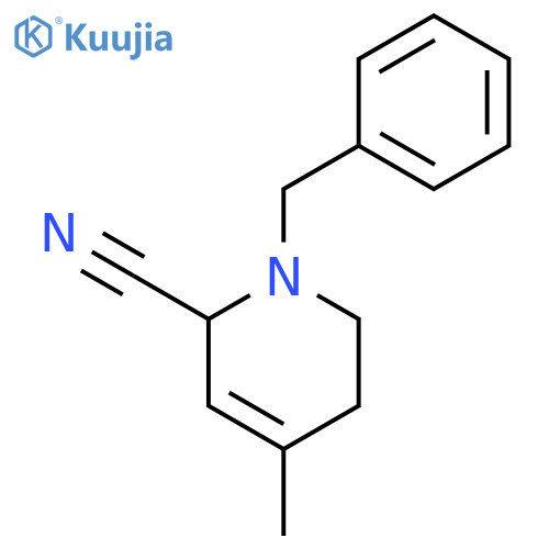 2-PYRIDINECARBONITRILE, 1,2,5,6-TETRAHYDRO-4-METHYL-1-(PHENYLMETHYL)- structure