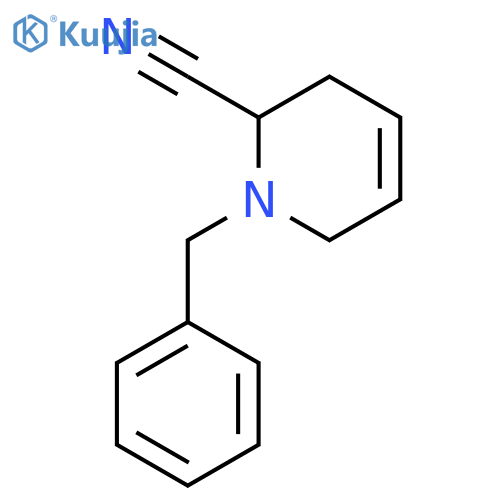 1-Benzyl-1,2,3,6-tetrahydropyridine-2-carbonitrile structure