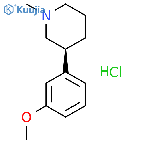 PIPERIDINE, 3-(3-METHOXYPHENYL)-1-METHYL-, HYDROCHLORIDE, (S)- structure