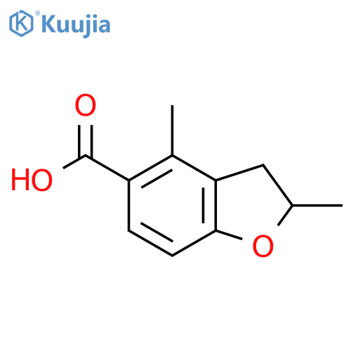 2,4-dimethyl-2,3-dihydro-1-benzofuran-5-carboxylic acid structure