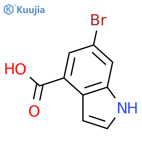 6-Bromo-1H-indole-4-carboxylic acid structure