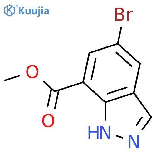 Methyl 5-bromo-1H-indazole-7-carboxylate structure