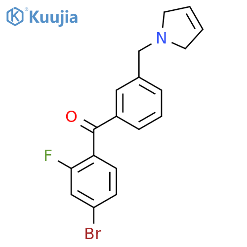 (4-bromo-2-fluorophenyl)-[3-(2,5-dihydropyrrol-1-ylmethyl)phenyl]methanone structure