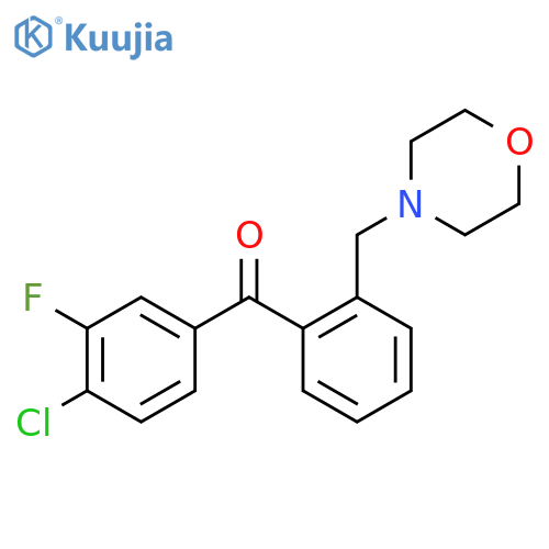 (4-chloro-3-fluorophenyl)-[2-(morpholin-4-ylmethyl)phenyl]methanone structure