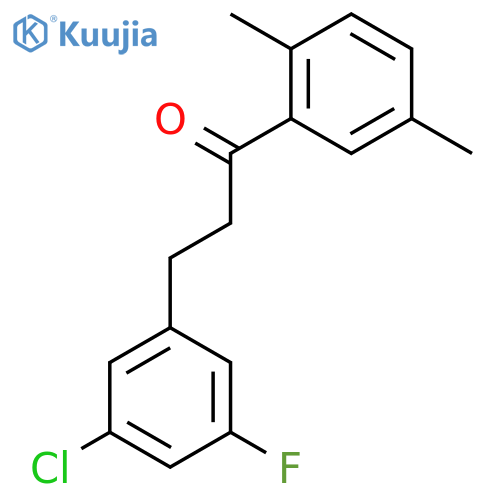 3-(3-Chloro-5-fluorophenyl)-2',5'-dimethylpropiophenone structure