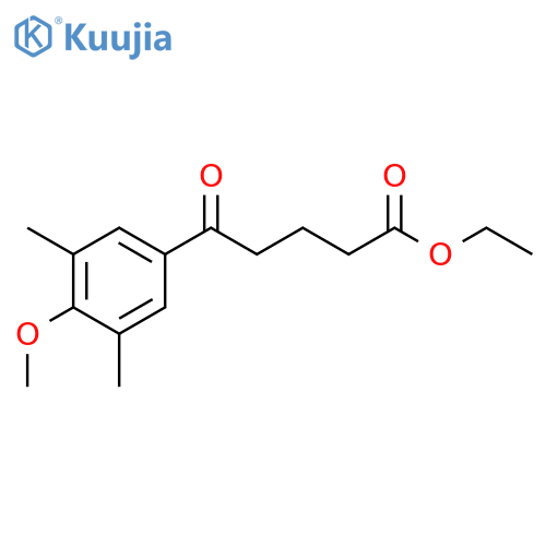Ethyl 5-(3,5-dimethyl-4-methoxyphenyl)-5-oxovalerate structure