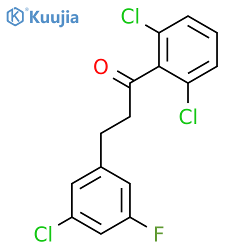 3-(3-chloro-5-fluorophenyl)-1-(2,6-dichlorophenyl)propan-1-one structure